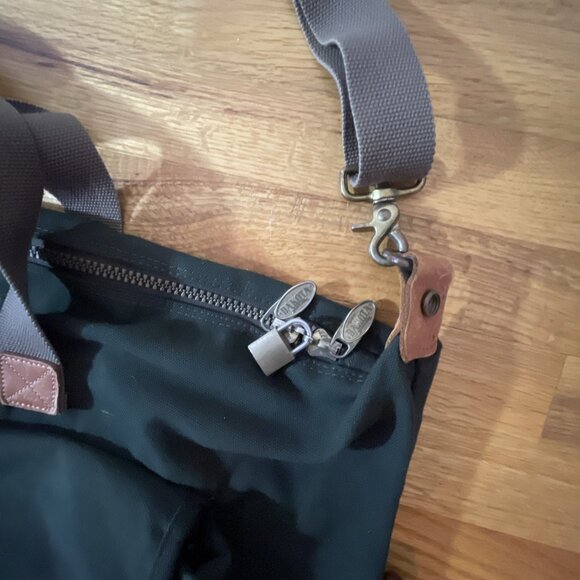 Vintage DAKOTA by TUMI Duffel Bag Weekender Canvas Genuine Leather Large Green - Picture 6 of 12